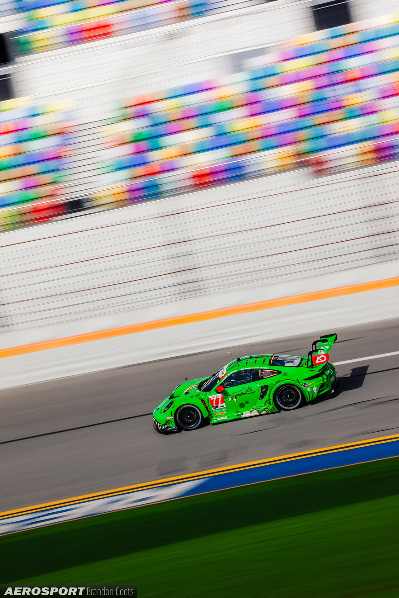 AO Racing #77 Porsche 911 992 GT3R Rexy at IMSA Rolex 24 at Daytona 2024